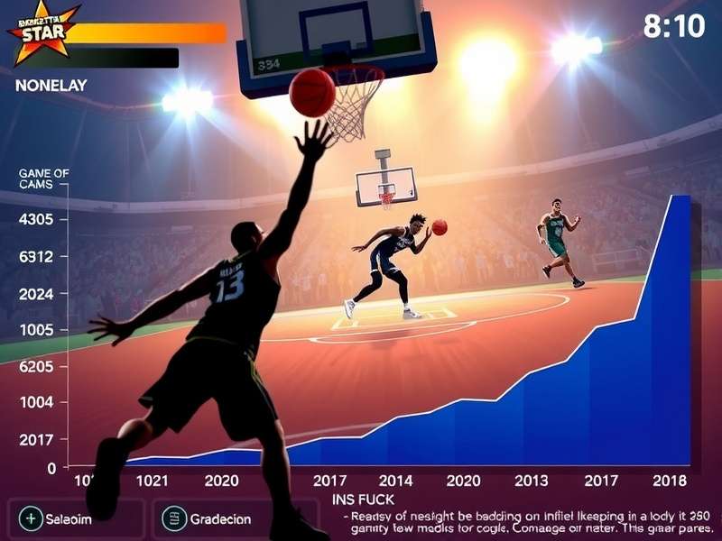 Basketball Star gameplay screenshot showing intense basketball action